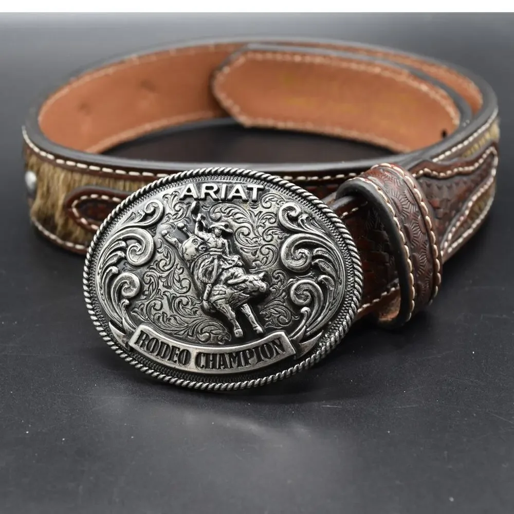Ariat Boys/Youth Leather Belt Western Rodeo Champion (20